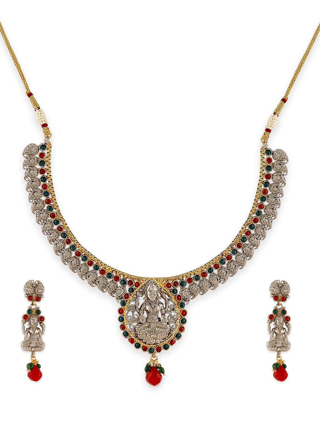 

AccessHer Women Multicoloured & Gold-Plated Jewellery Set