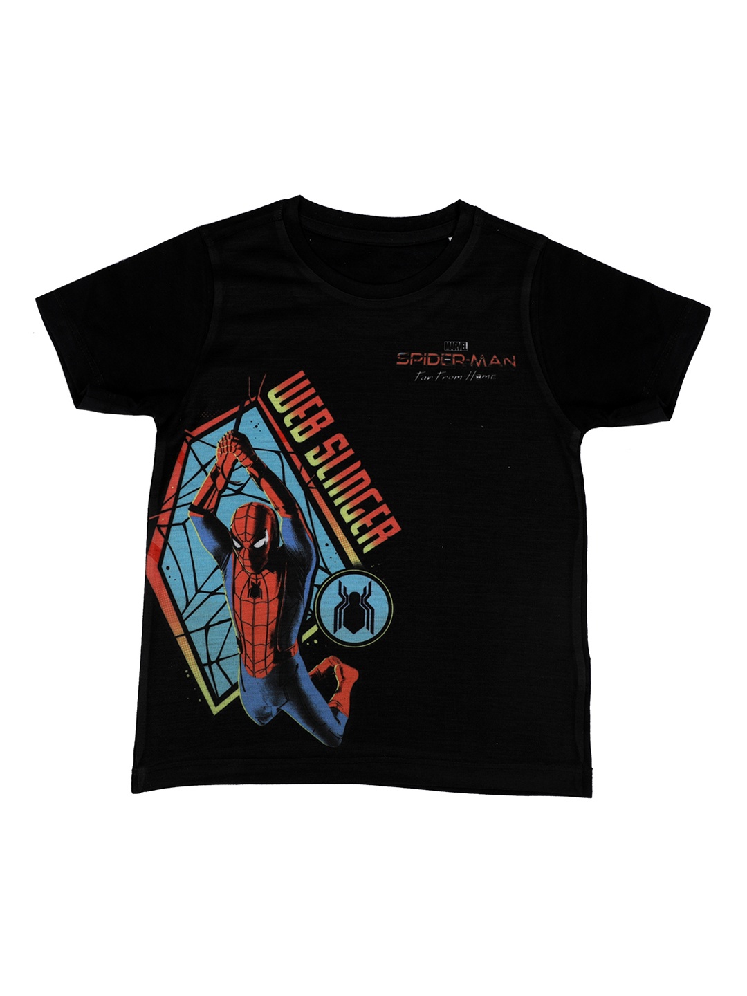 

Marvel by Wear Your Mind Boys Black Printed Round Neck T-shirt