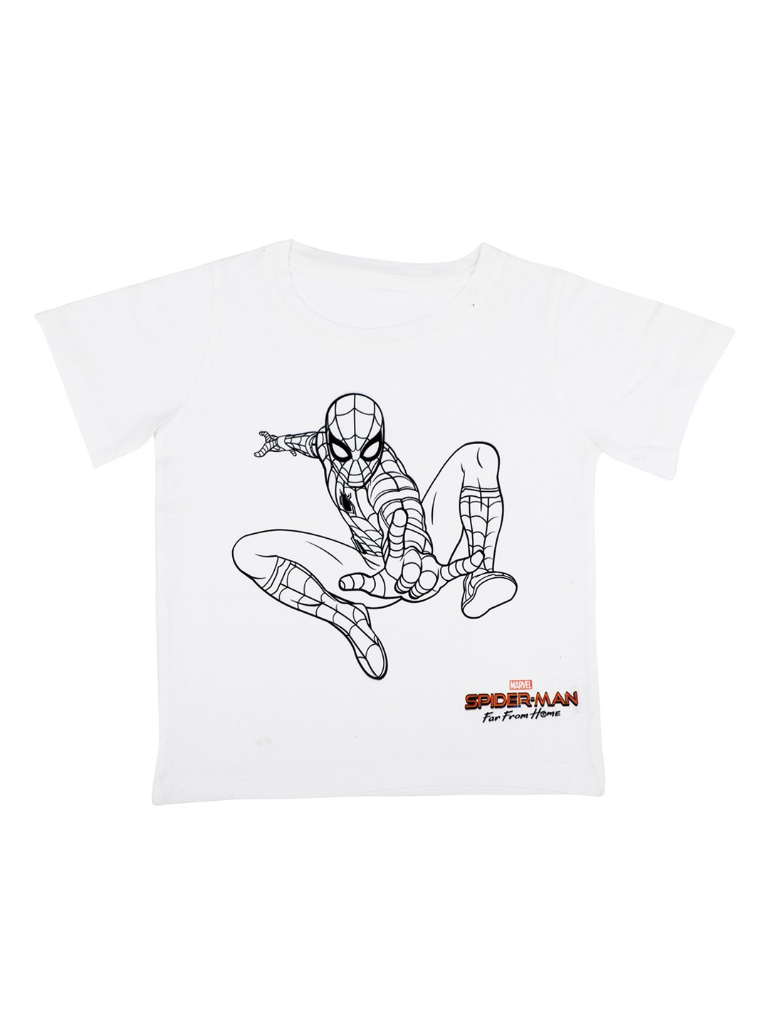 

Marvel by Wear Your Mind Boys White Printed Round Neck T-shirt