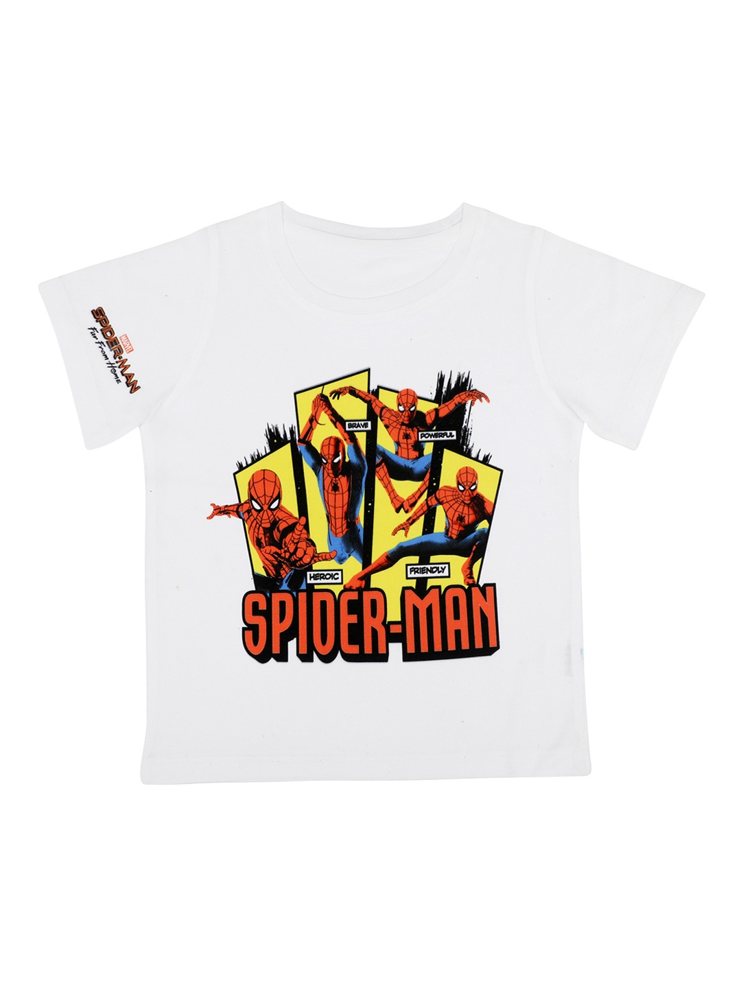 

Marvel by Wear Your Mind Boys White Printed Round Neck T-shirt