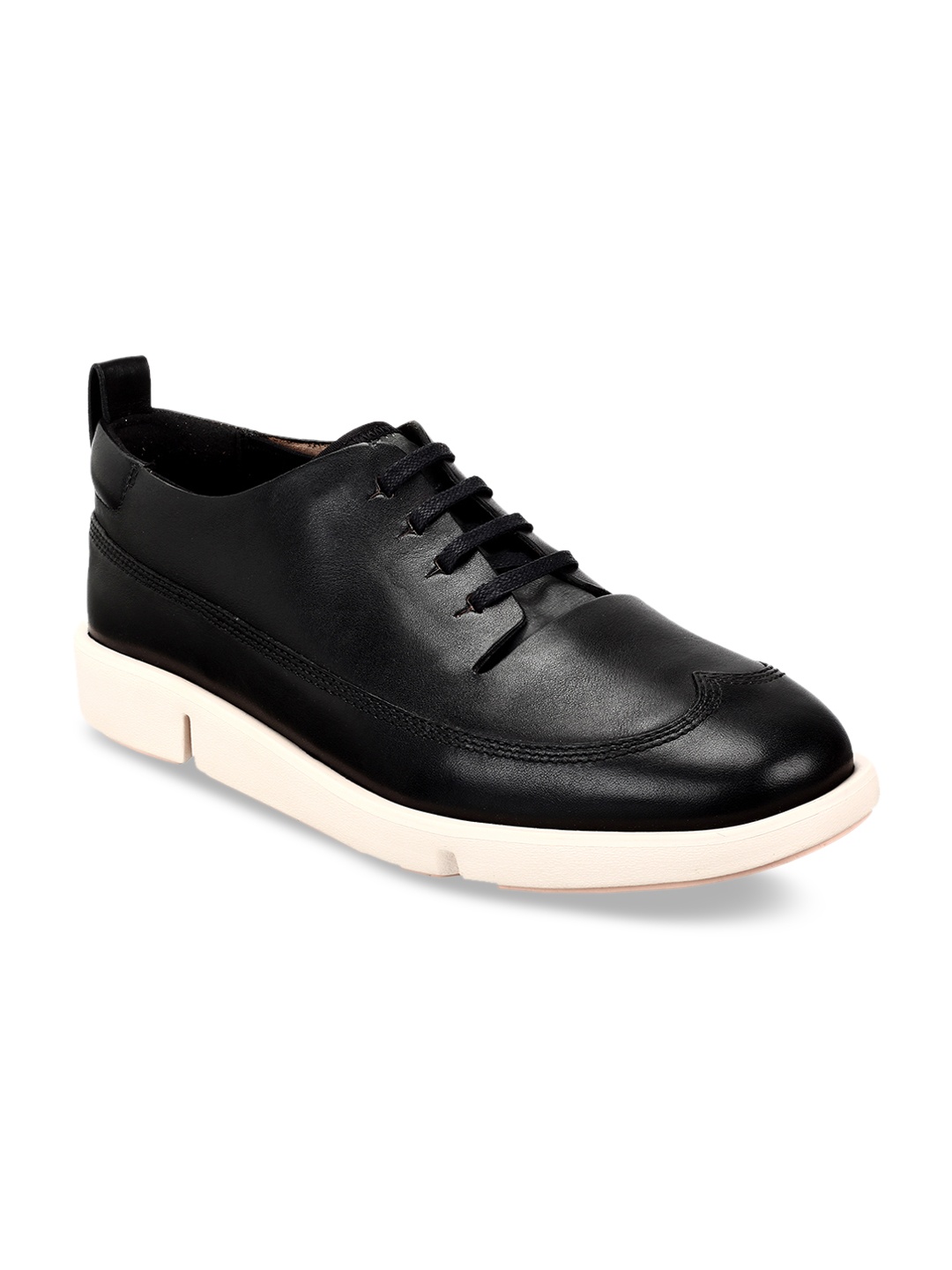 Clarks Women Black Leather Sneakers