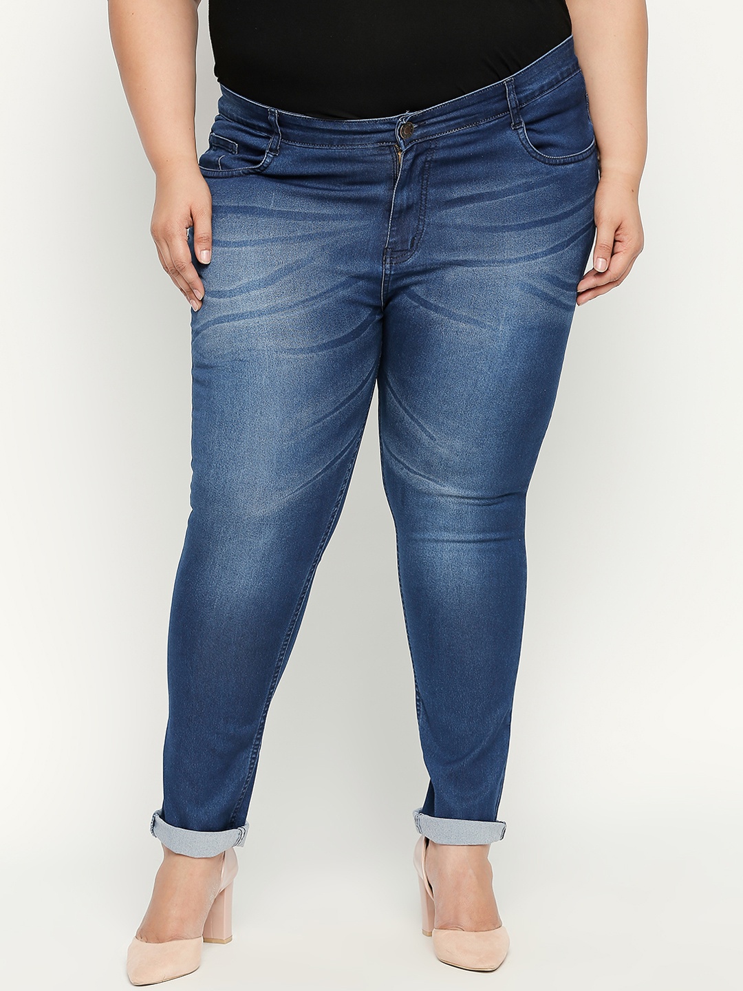 

ZUSH Plus Size Women Blue Regular Fit Mid-Rise Clean Look Jeans