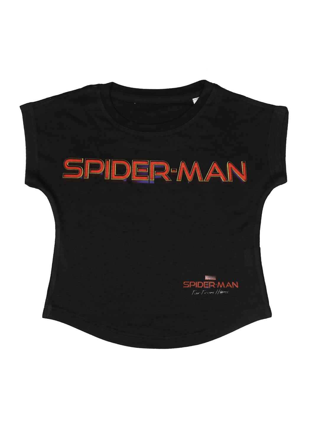 Marvel by Wear Your Mind Girls Black Printed Top