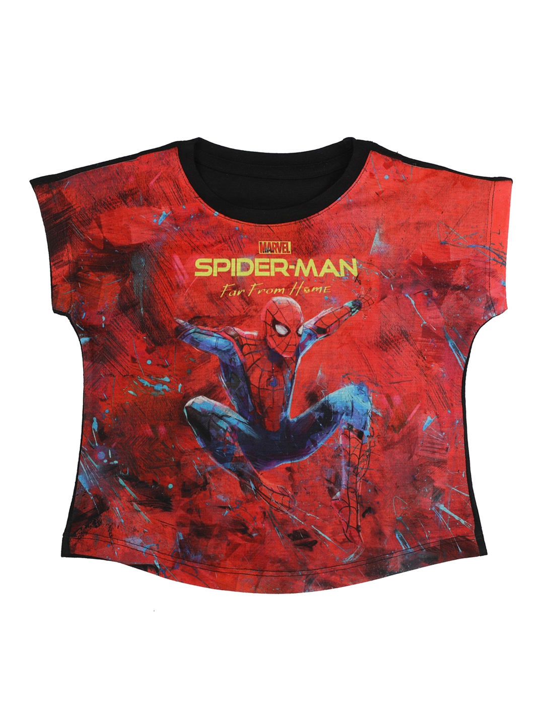 Marvel by Wear Your Mind Girls Red Printed Top