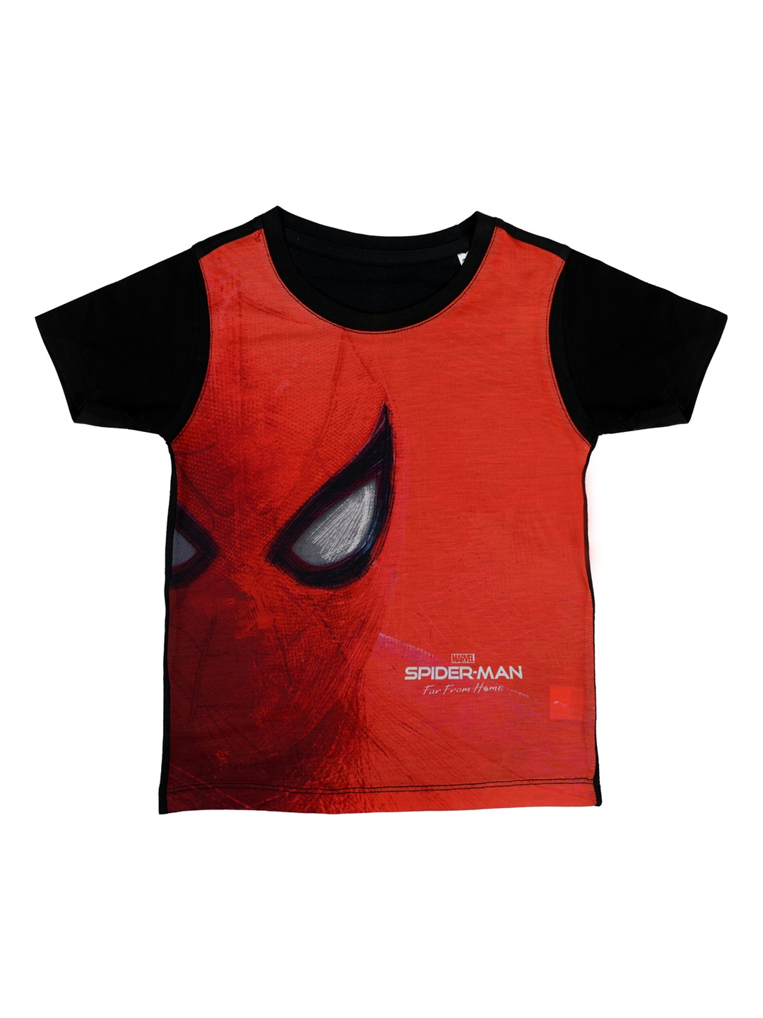 

Marvel by Wear Your Mind Boys Red & Black Printed Round Neck T-shirt