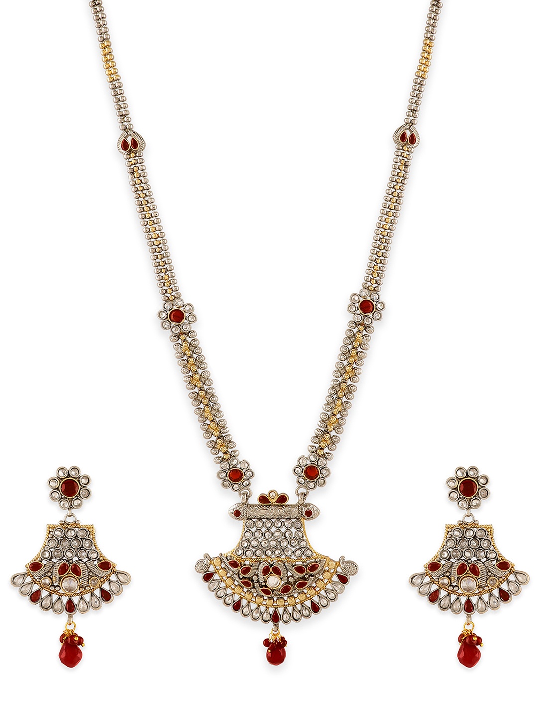 

AccessHer German Silver and Gold Plating Jewellery Set