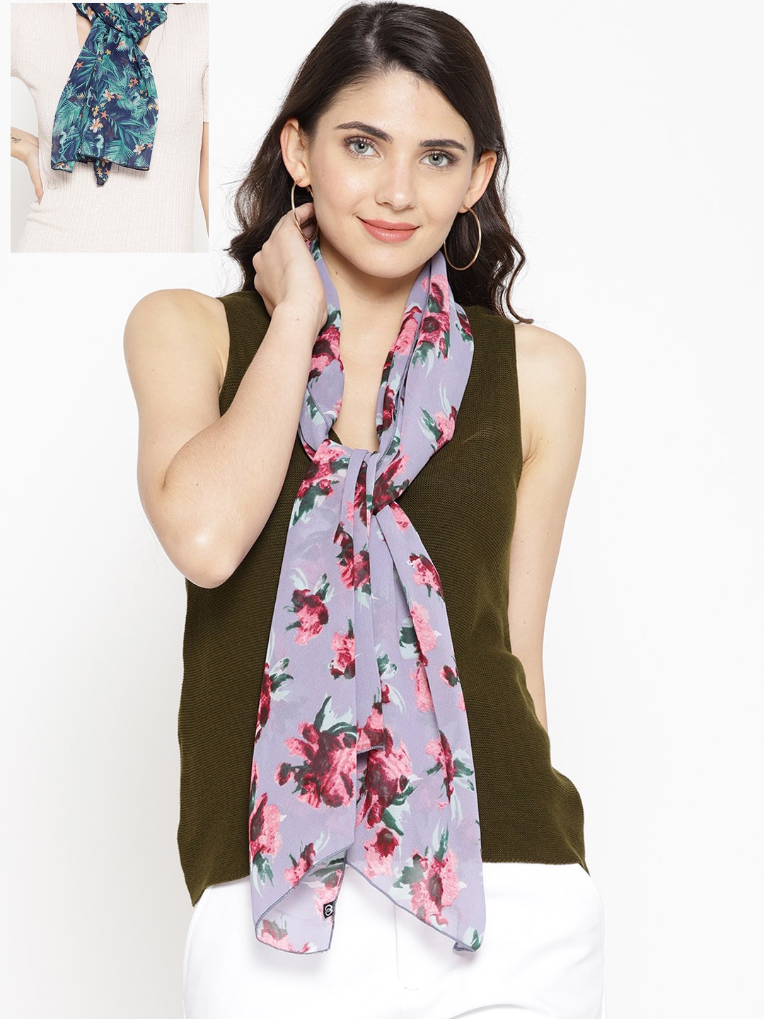 

Trend Arrest Pack of 2 Printed Scarves, Multi