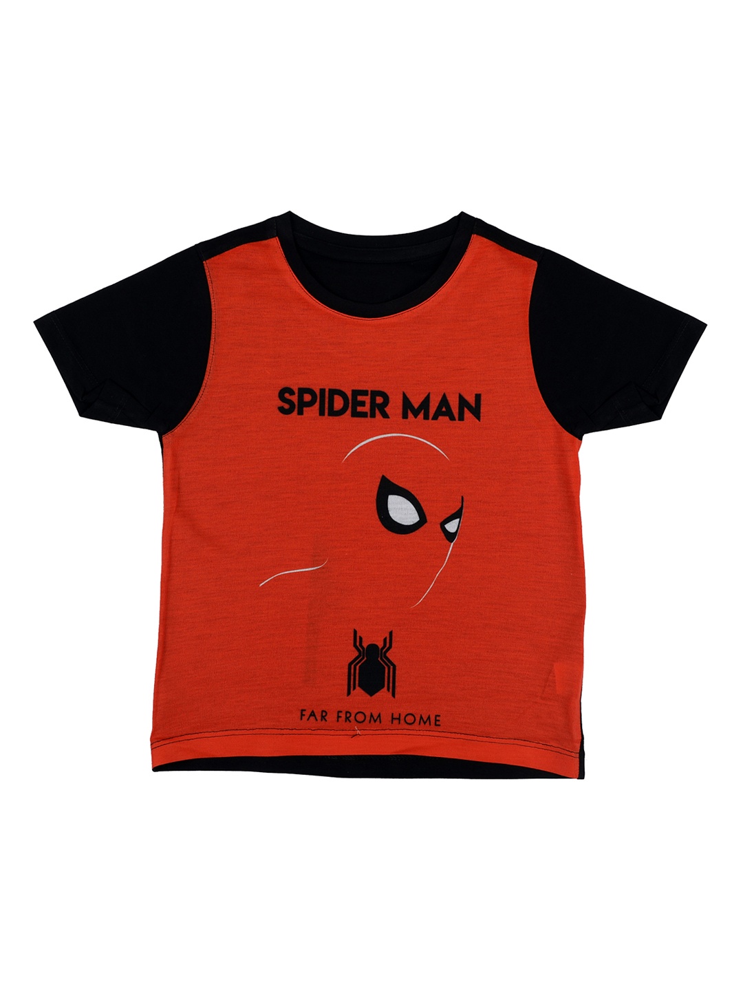 

Marvel by Wear Your Mind Boys Red & Black Printed Round Neck T-shirt