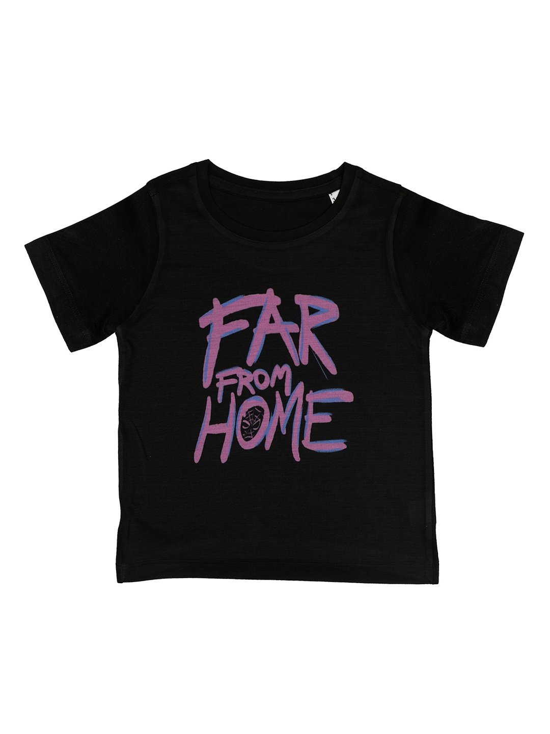 Marvel by Wear Your Mind Boys Black Printed Round Neck T-shirt