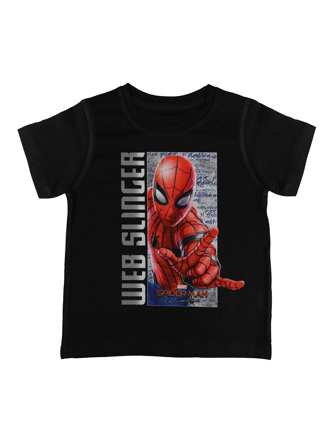 

Marvel by Wear Your Mind Boys Black Printed Round Neck T-shirt