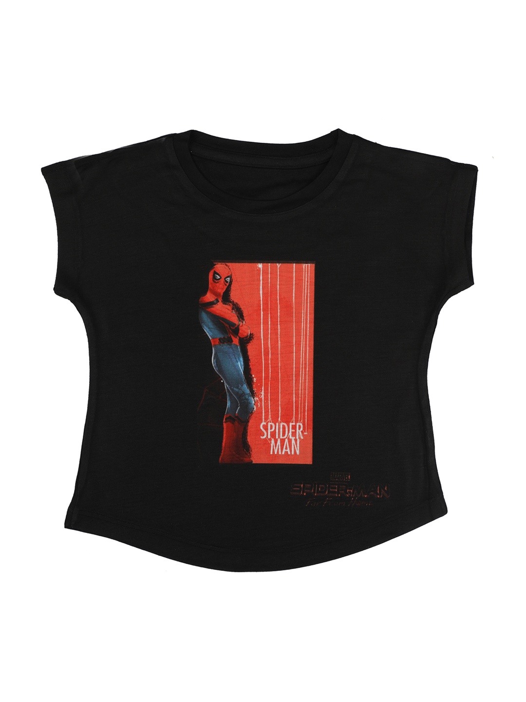 

Marvel by Wear Your Mind Girls Black Printed Top