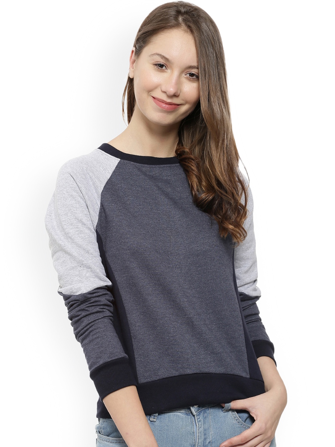 

Campus Sutra Women Blue Solid Sweatshirt