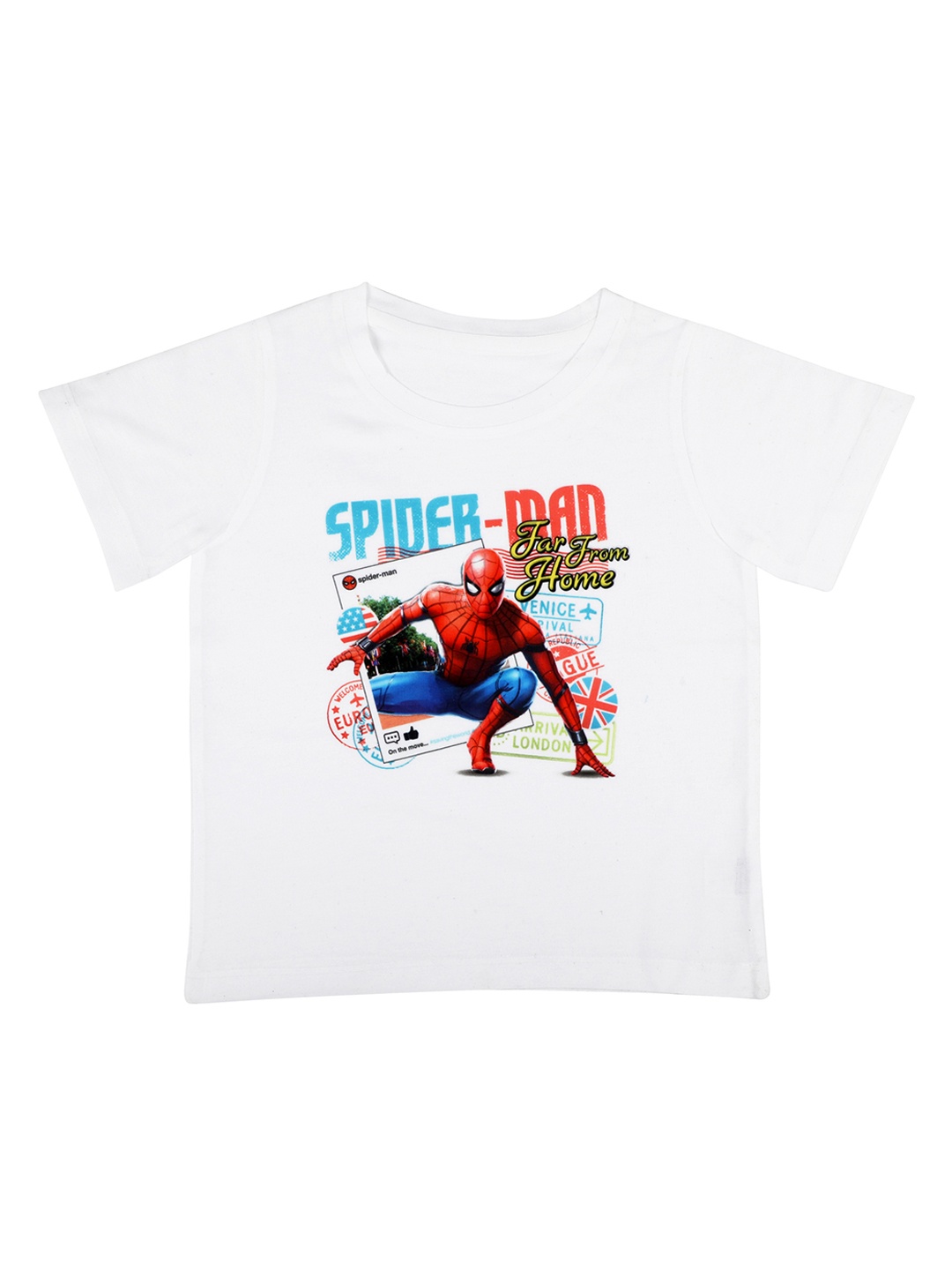 

Marvel by Wear Your Mind Boys White Printed Round Neck T-shirt