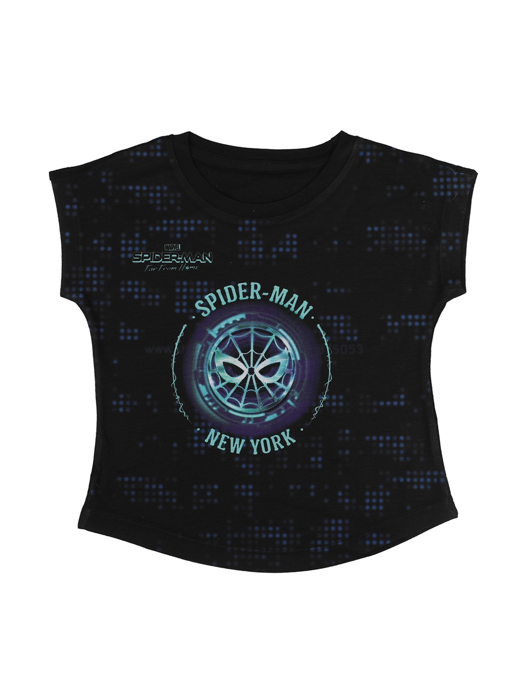 

Marvel by Wear Your Mind Girls Black Printed Top