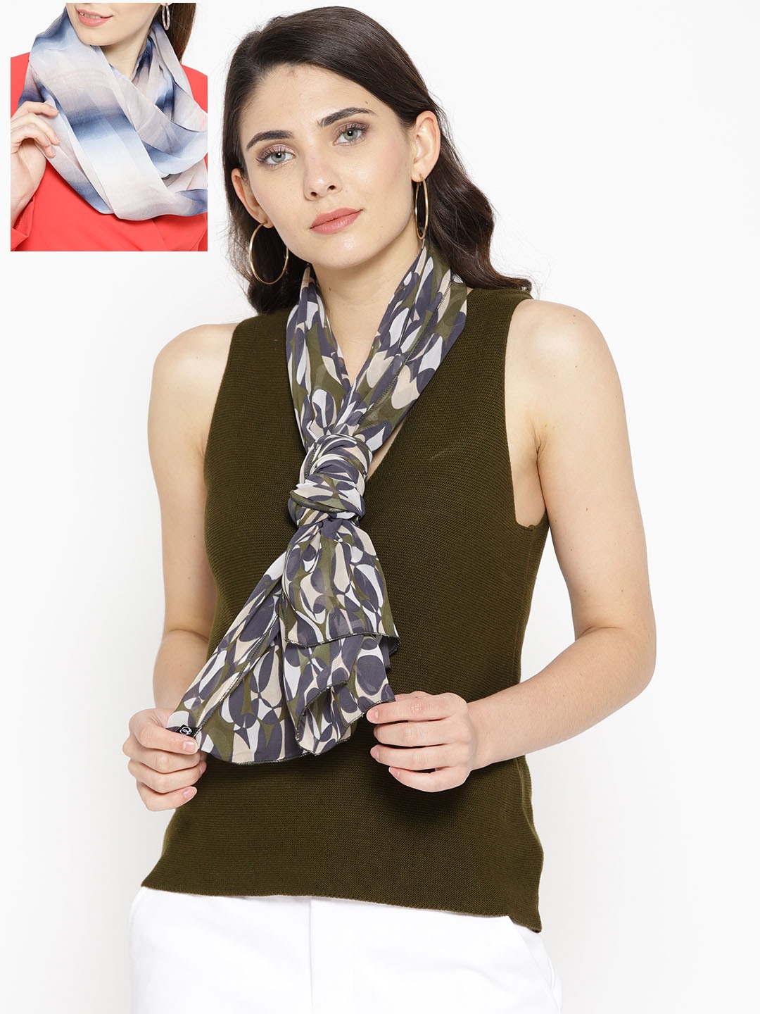 

Trend Arrest Pack Of 2 Printed Scarves, Multi