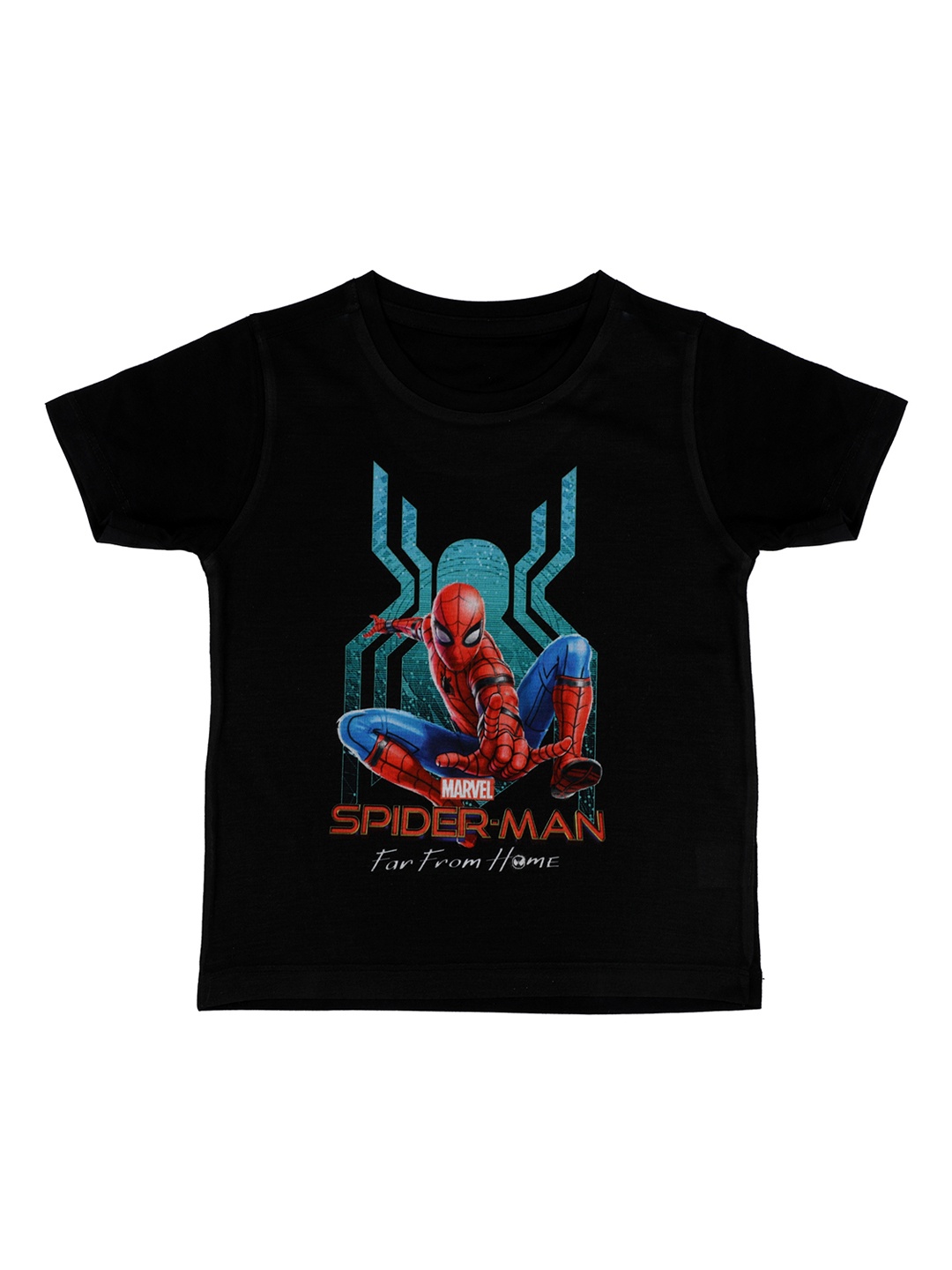 

Marvel by Wear Your Mind Boys Black Printed Round Neck T-shirt