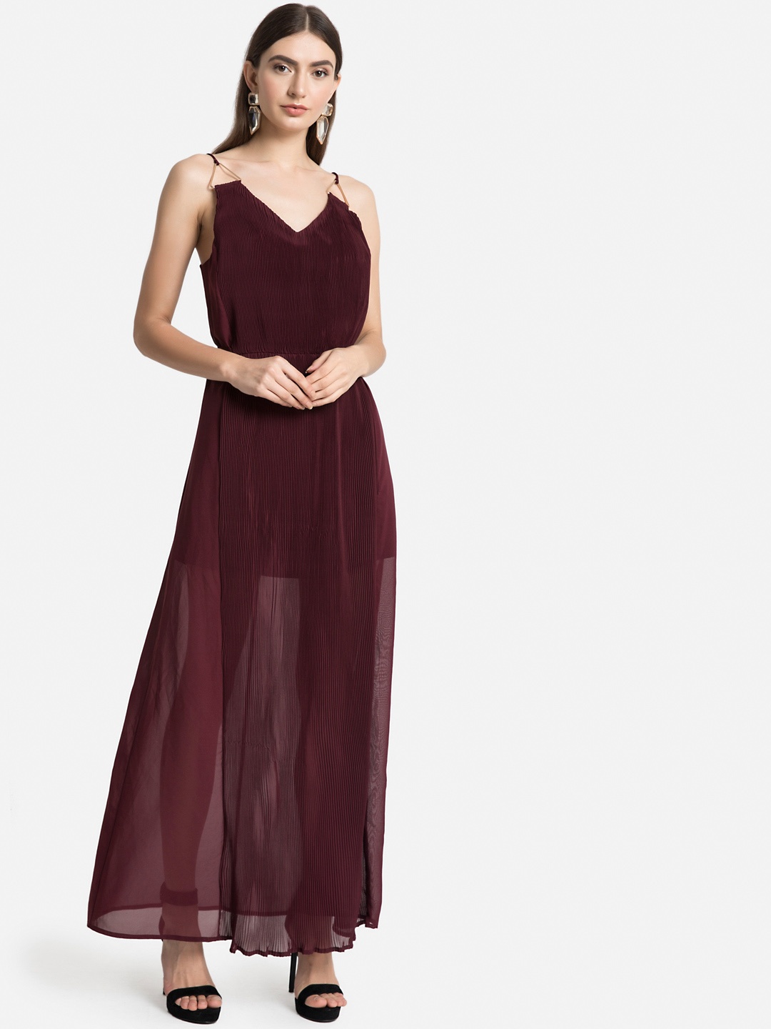 

Kazo Women Maroon Maxi Dress