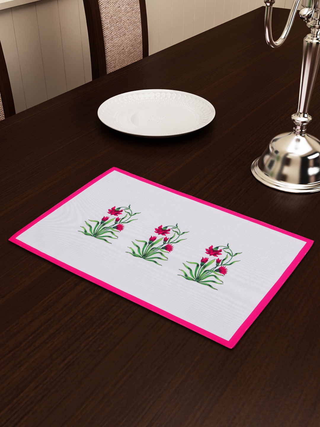 

SEJ by Nisha Gupta White Printed Table Placemat