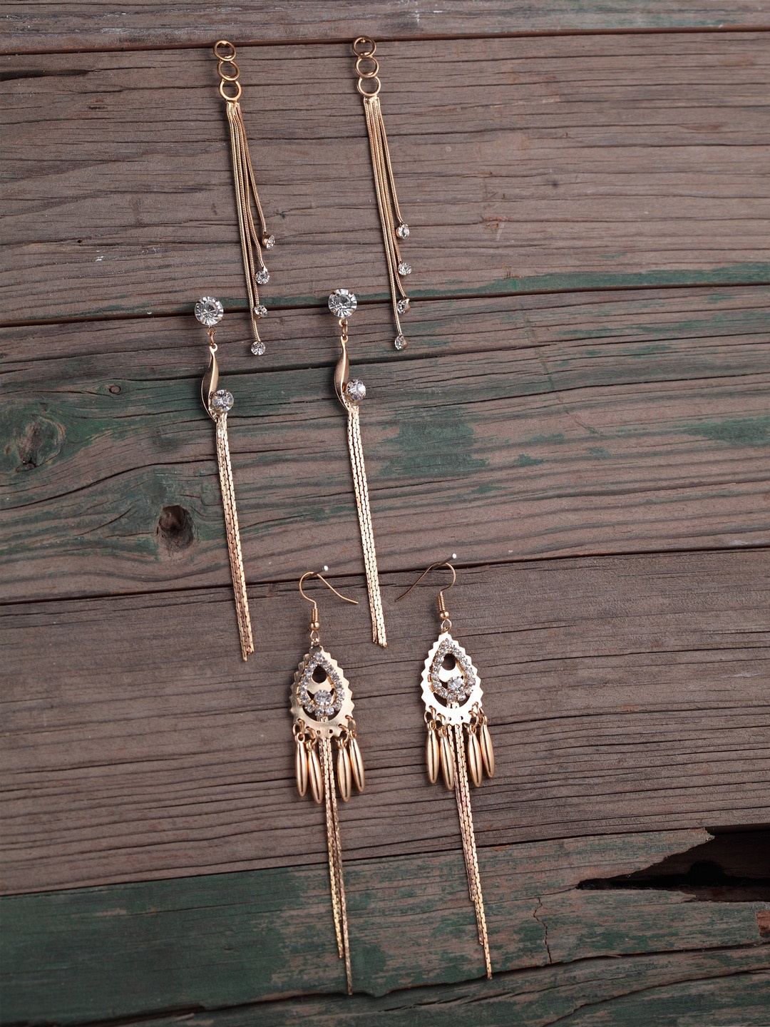 

DIVA WALK Gold-Plated Contemporary Drop Earrings