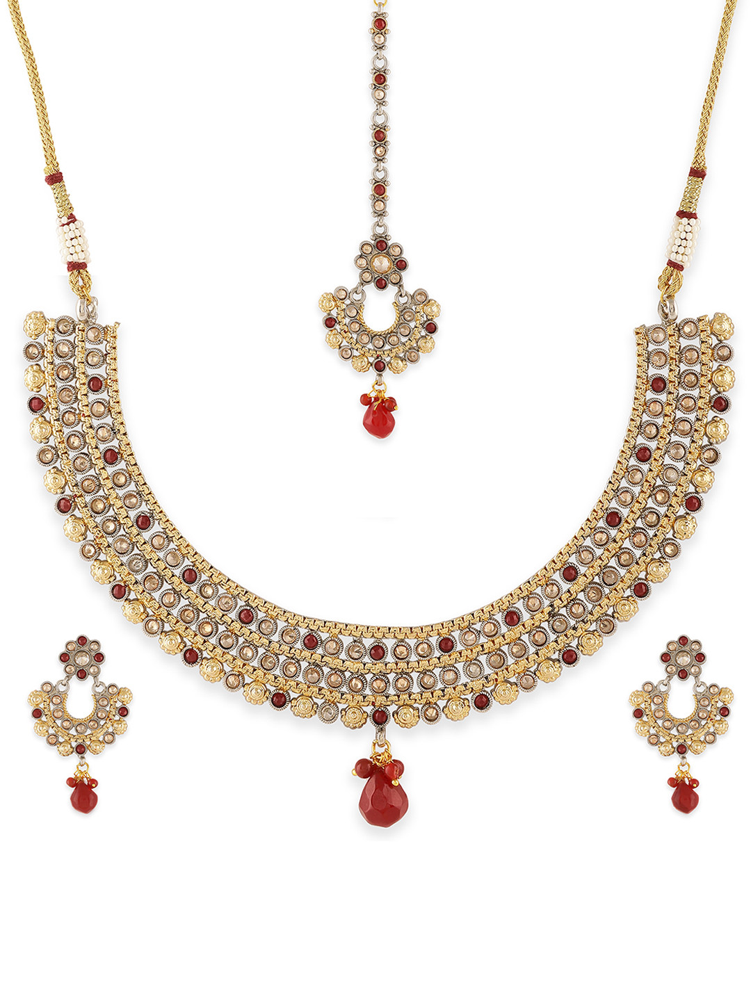 

AccessHer Women Gold-Plated Jewellery Set