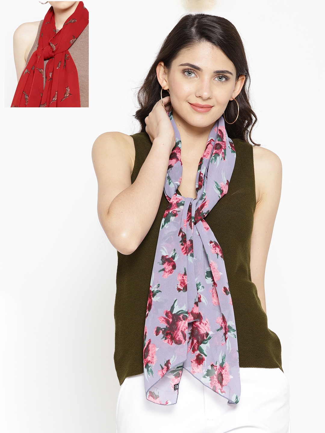 

Trend Arrest Pack of 2 Printed Scarves, Multi