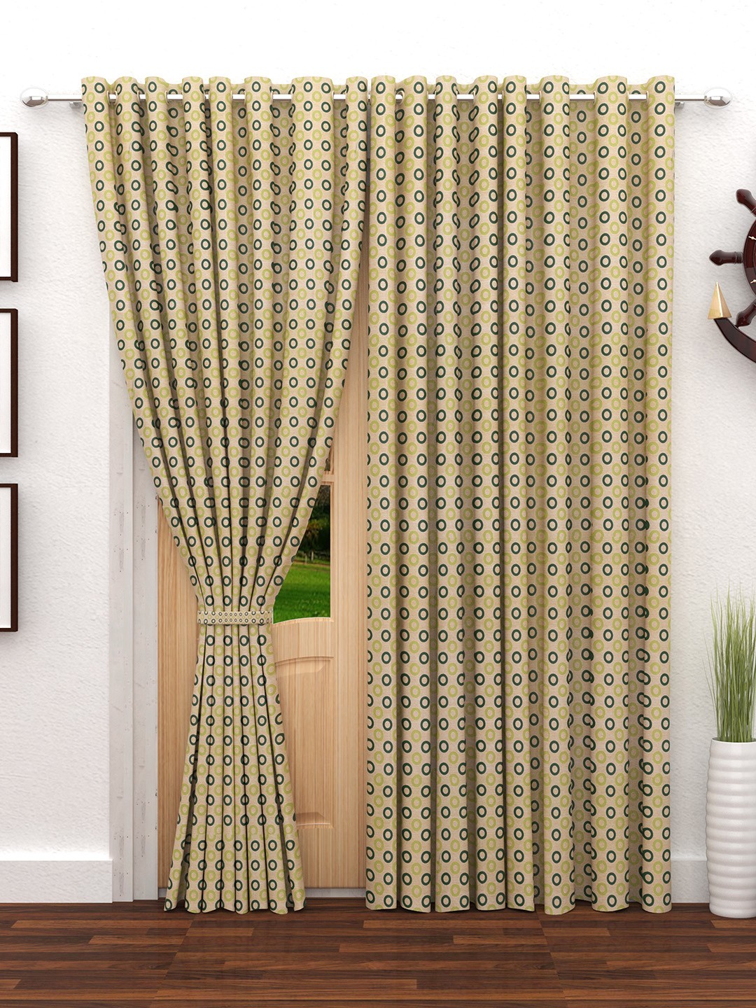 

Story@home Beige Set of Single Door Curtains