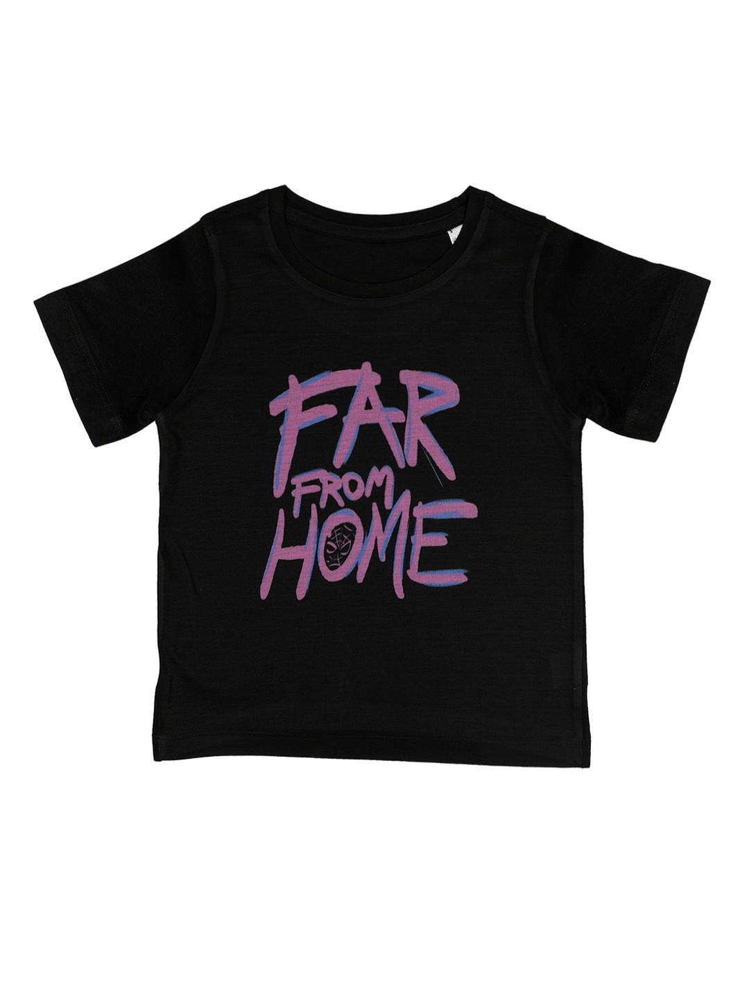 Marvel by Wear Your Mind Boys Black Printed Round Neck T-shirt
