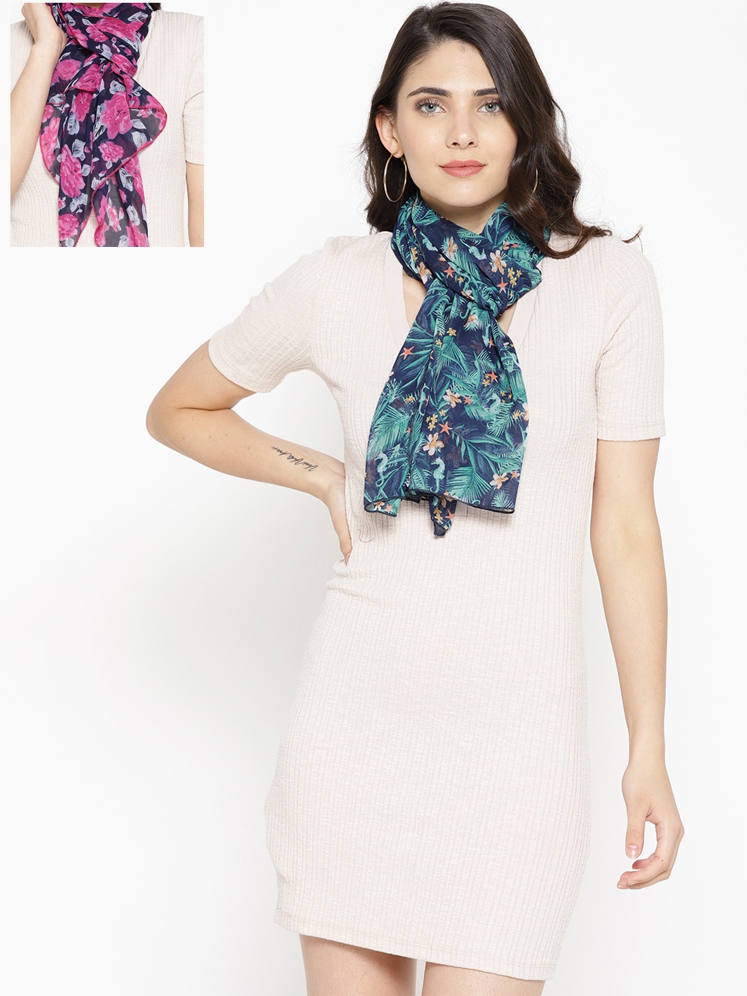 Trend Arrest Pack of 2 Printed Scarves, Multi