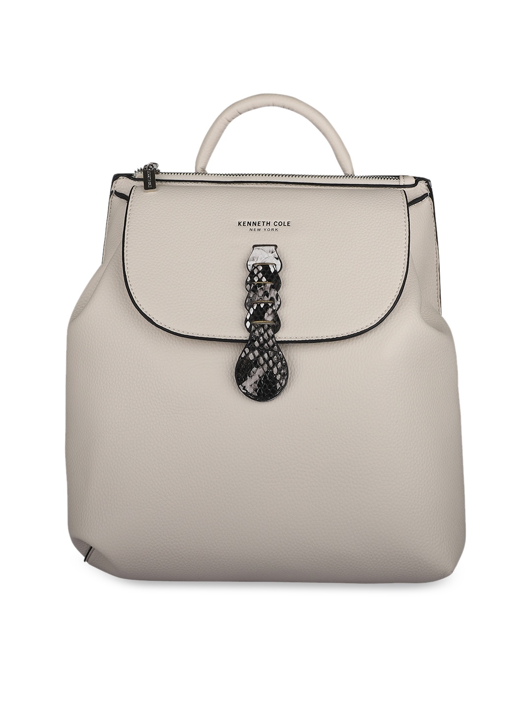 

Kenneth Cole Women Cream-Coloured Solid Backpack