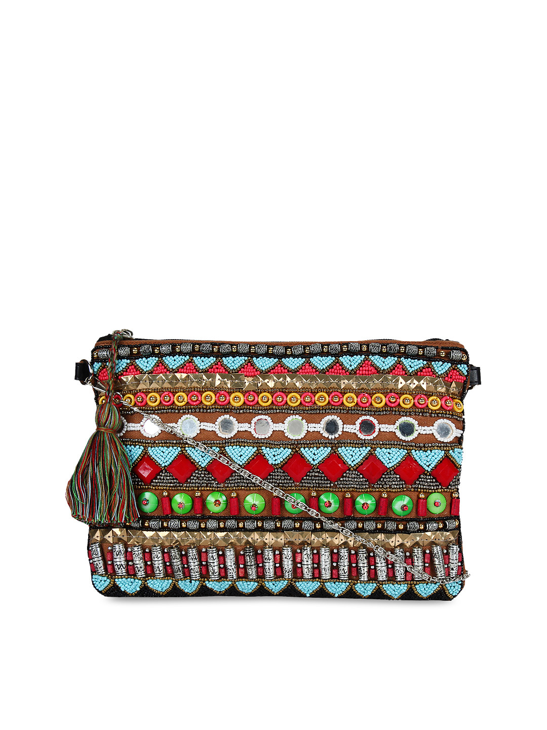 

Anekaant Multicoloured Self Design Sling Bag, Multi