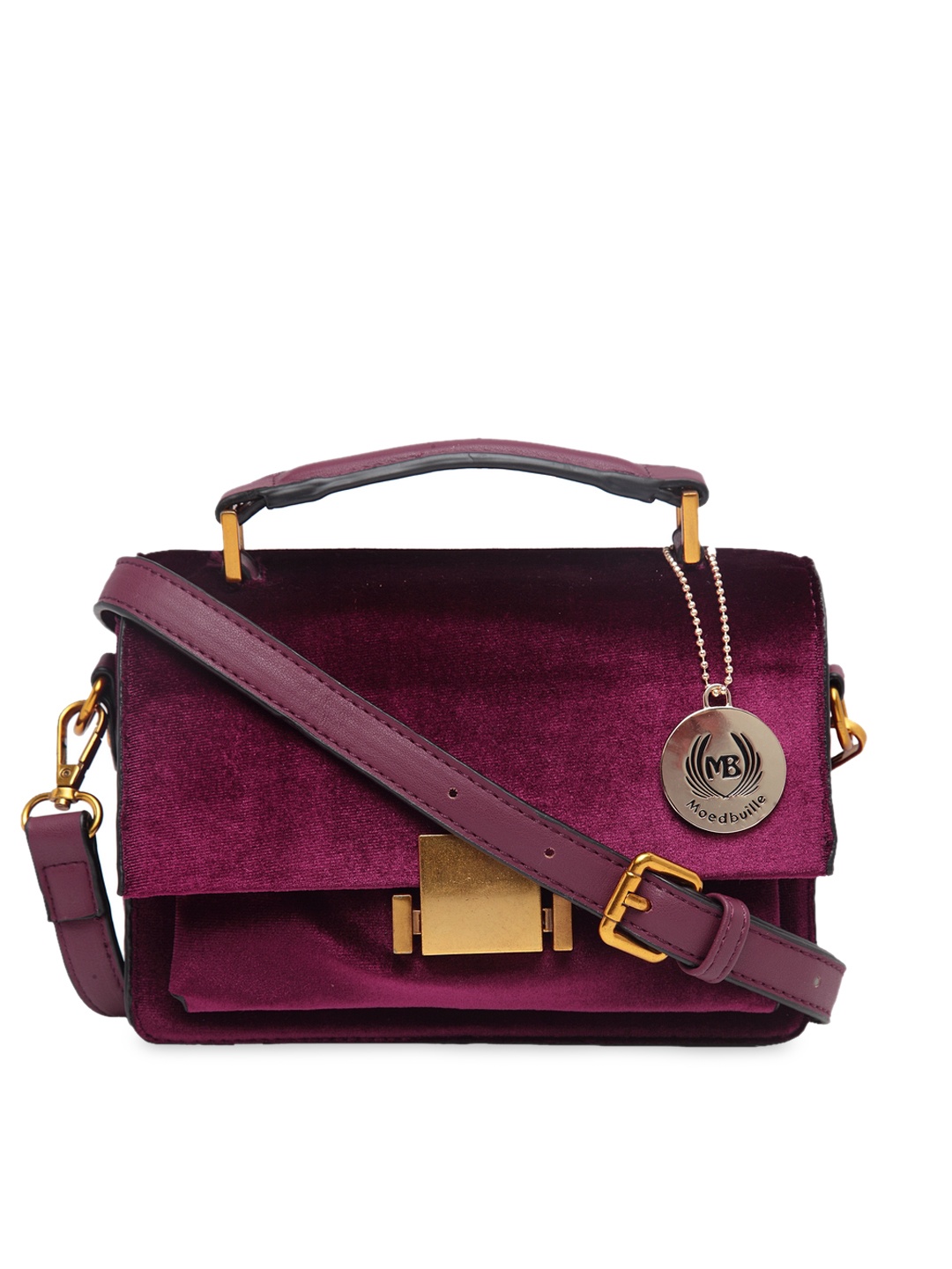 

Moedbuille Purple Solid Sling Bag
