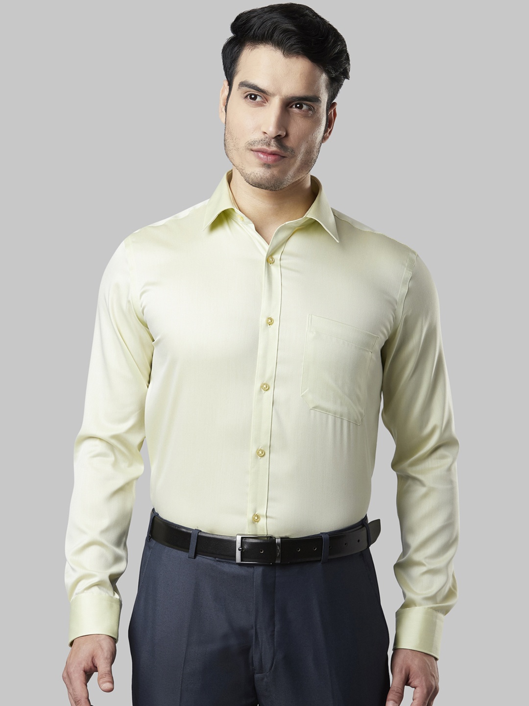 

Raymond Men Green Regular Fit Solid Formal Shirt