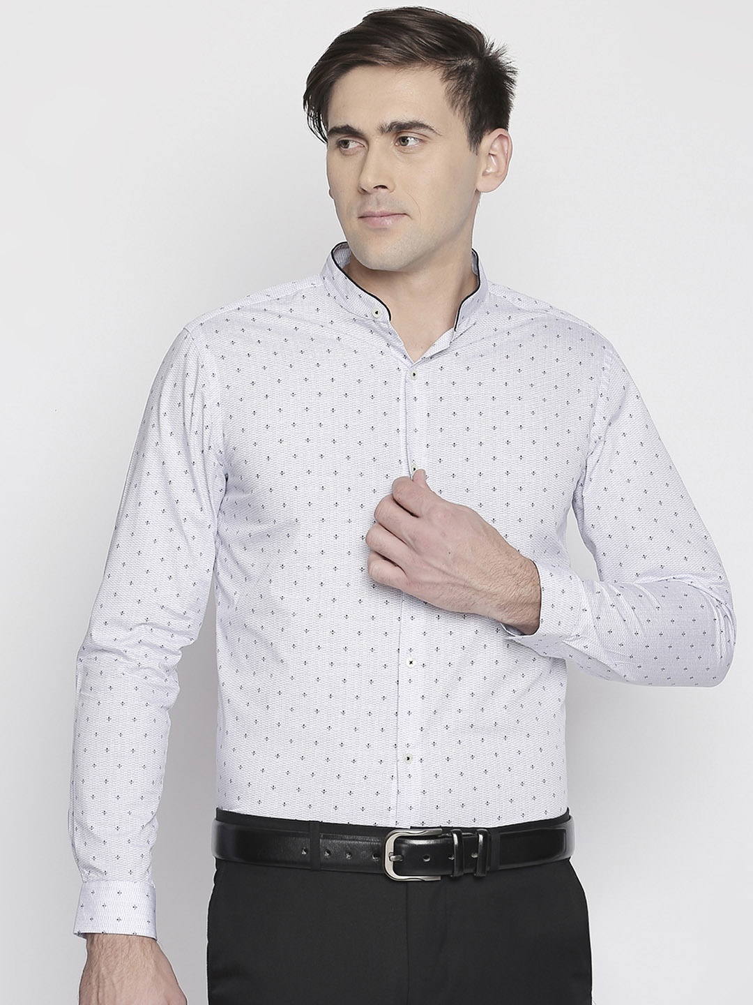 

RICHARD PARKER by Pantaloons Men Blue Slim Fit Printed Party Shirt