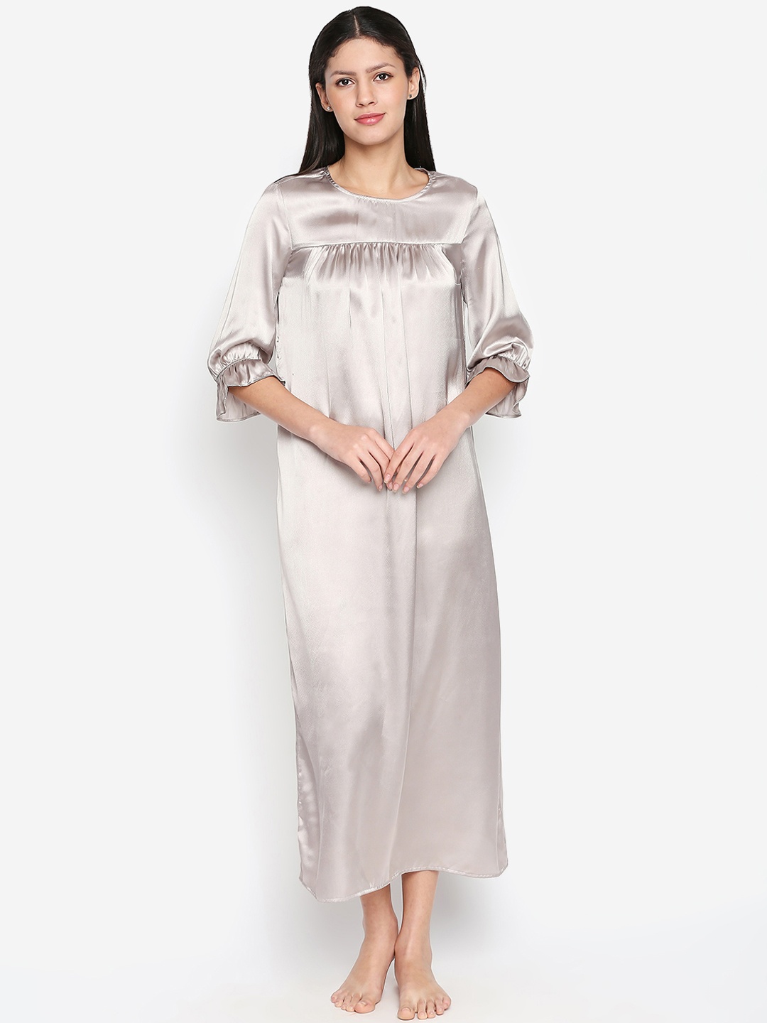 

Oxolloxo Grey Solid Nightdress S19380WNW003