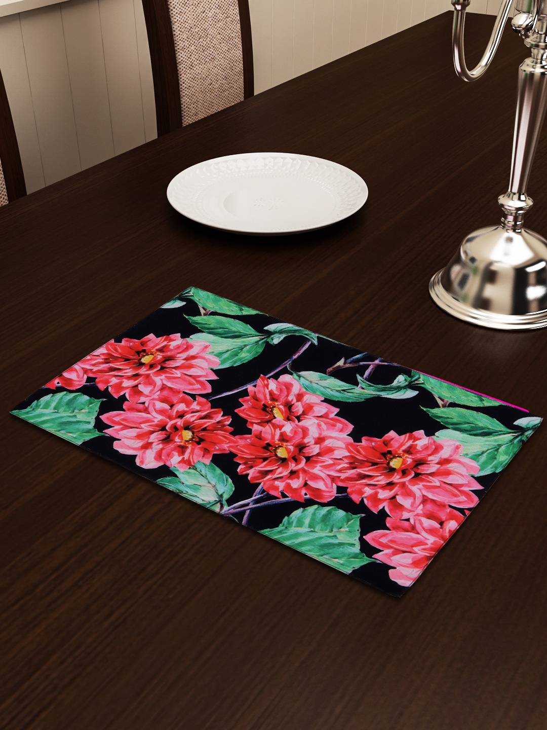 SEJ by Nisha Gupta Red Printed Table Placemat
