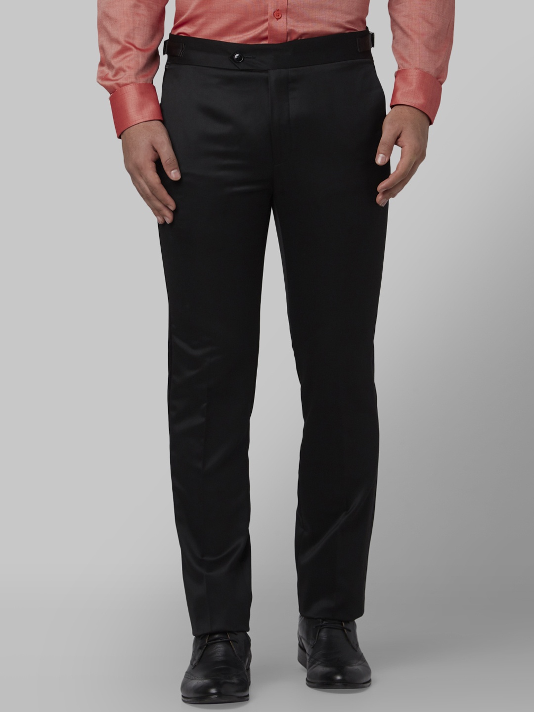 

Park Avenue Men Black Slim Fit Solid Formal Trousers