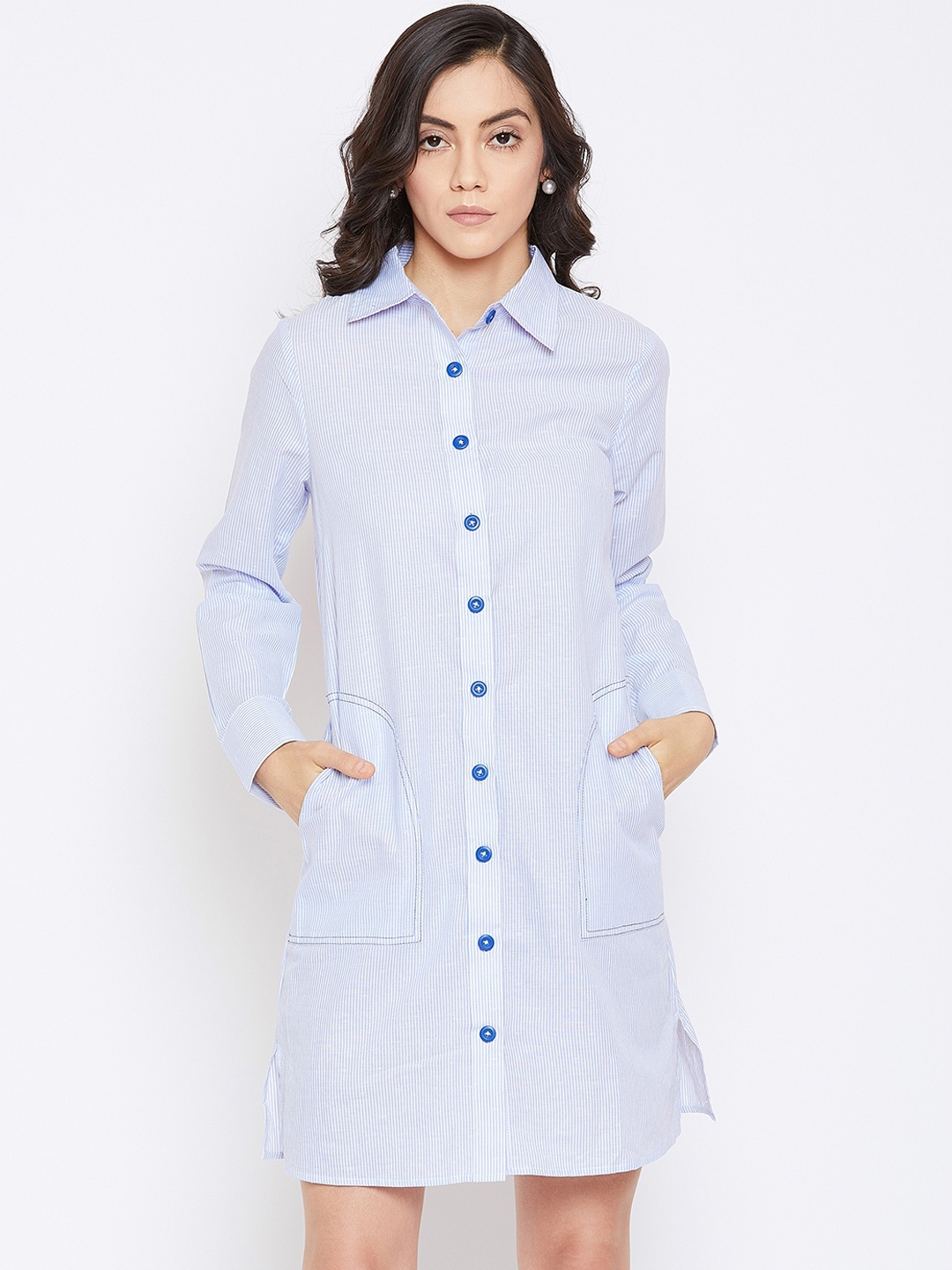 

Imfashini Blue Striped Tunic