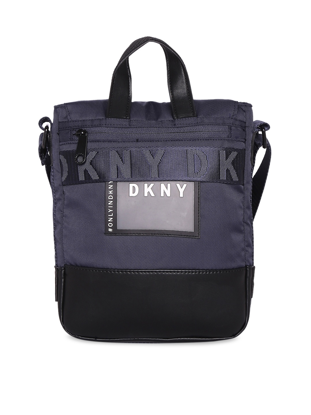 

DKNY Men Ace Solid Messenger Bag, Navy blue