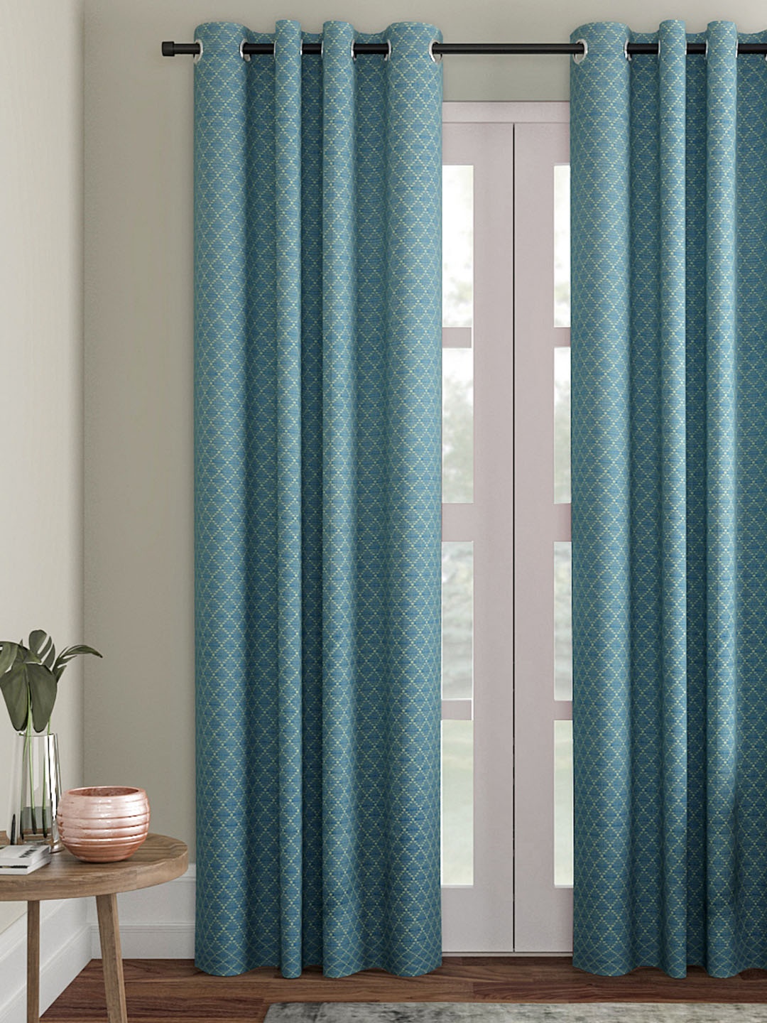 

Soumya Blue Single Door Curtain