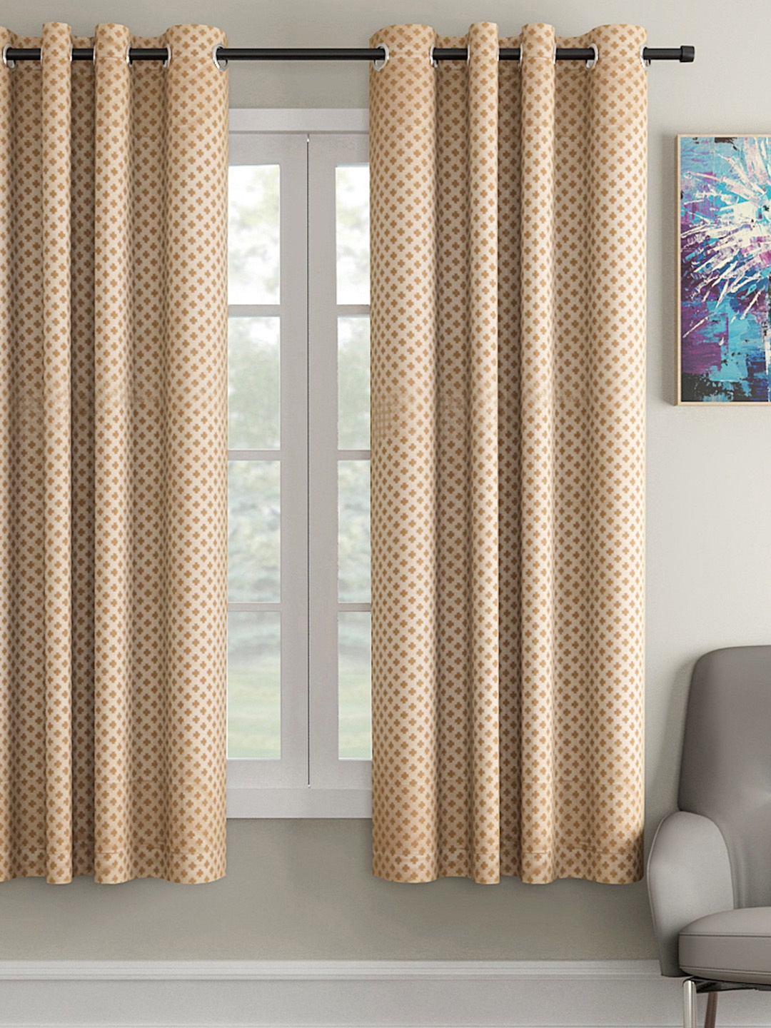 

Soumya Brown Single Window Curtain