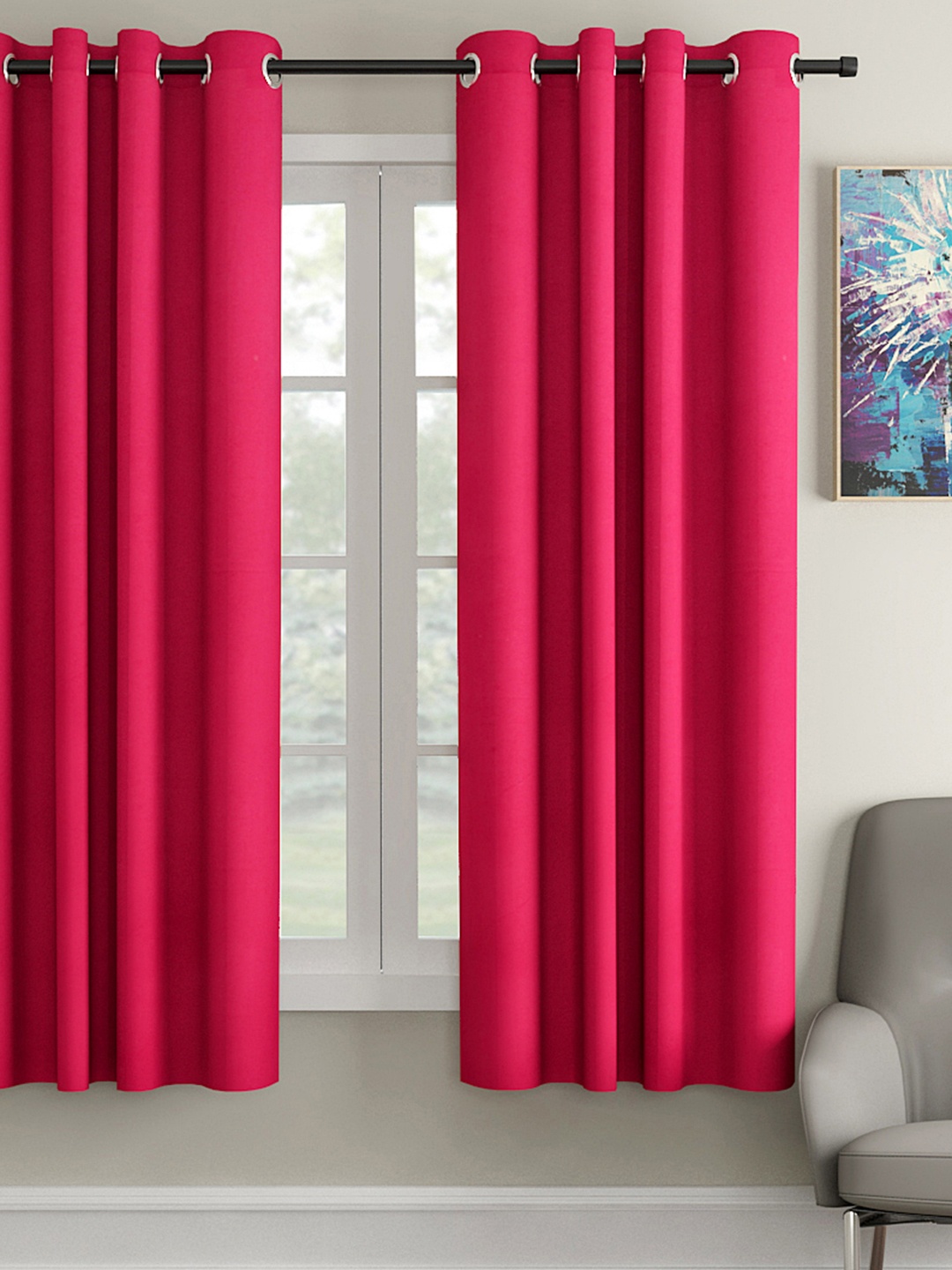 

Soumya Pink Window Curtains
