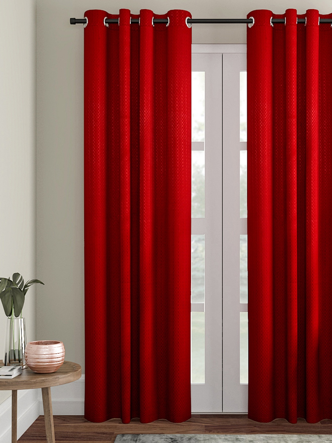 

Soumya Maroon Set of Single Long Door Curtains