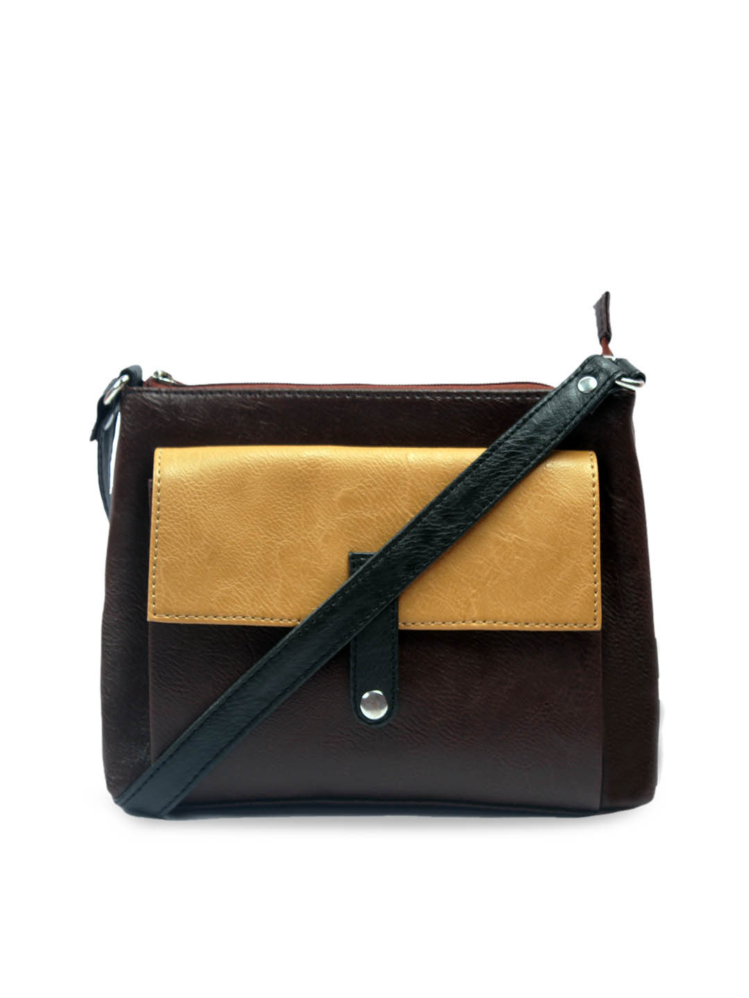 

Bagsy Malone Brown Colourblocked Sling Bag