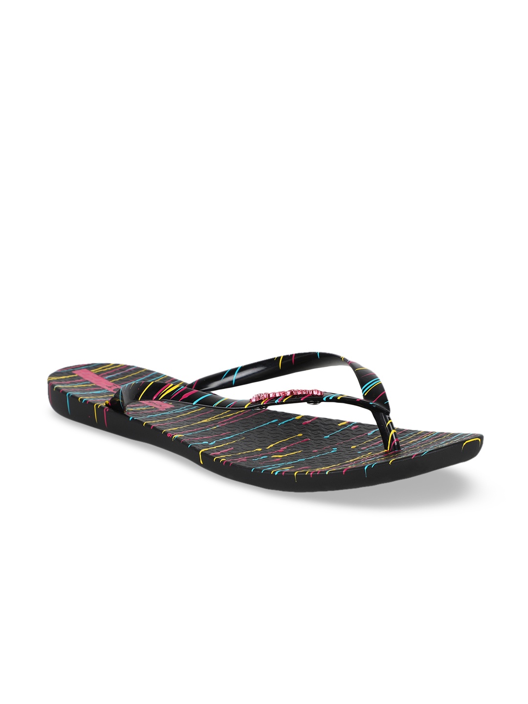 iPanema Women Black Printed Thong Flip-Flops