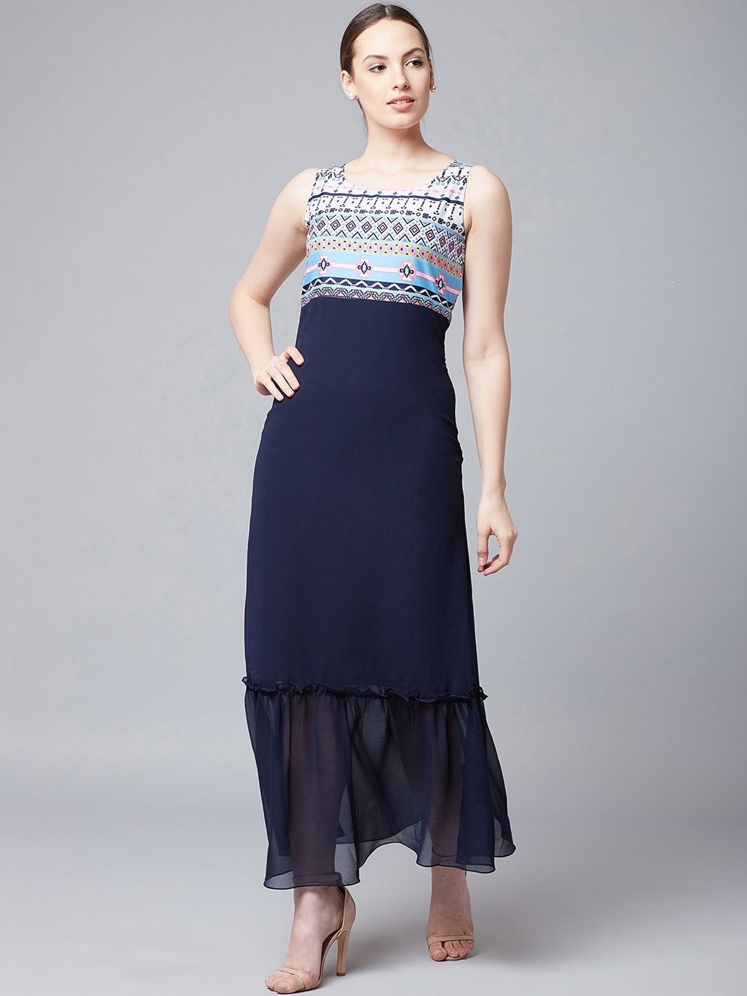 

Athena Women Navy Blue Maxi Dress