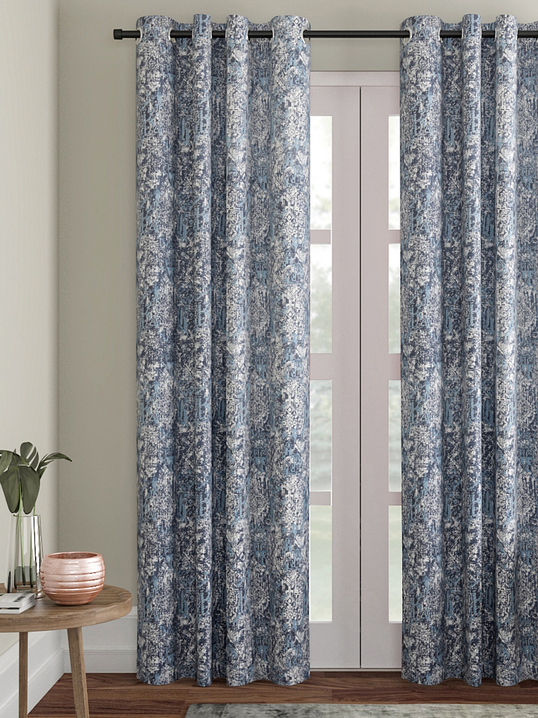 

Soumya Blue Single Long Door Curtain