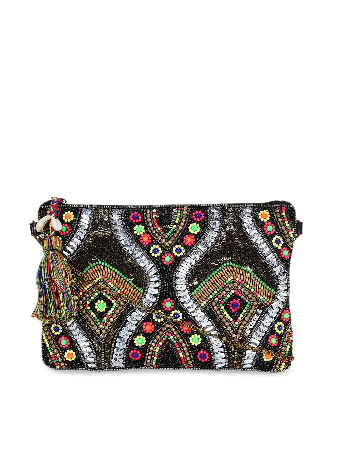 

Anekaant Multicoloured Self Design Sling Bag, Multi