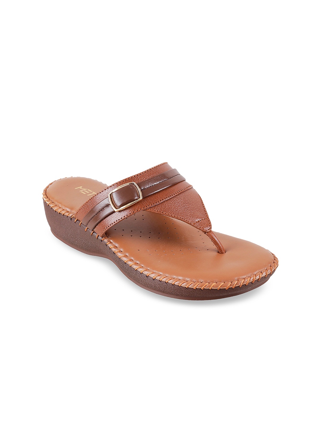 

Metro Women Tan Solid Sandals