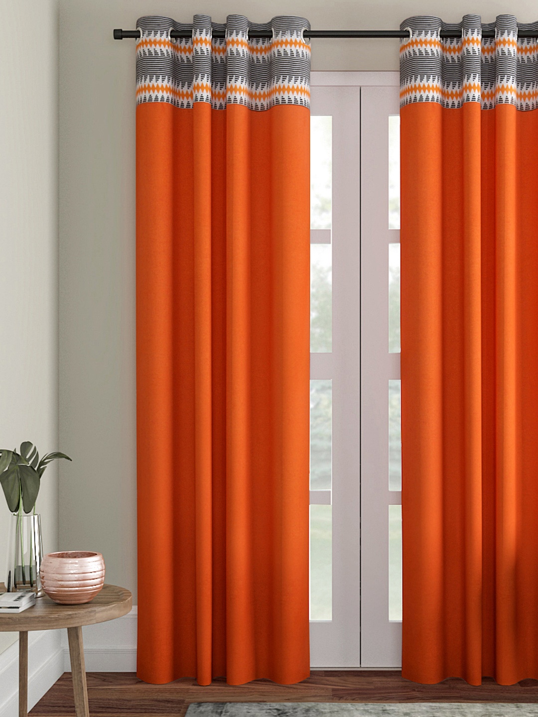 

Soumya Orange Single Door Curtain