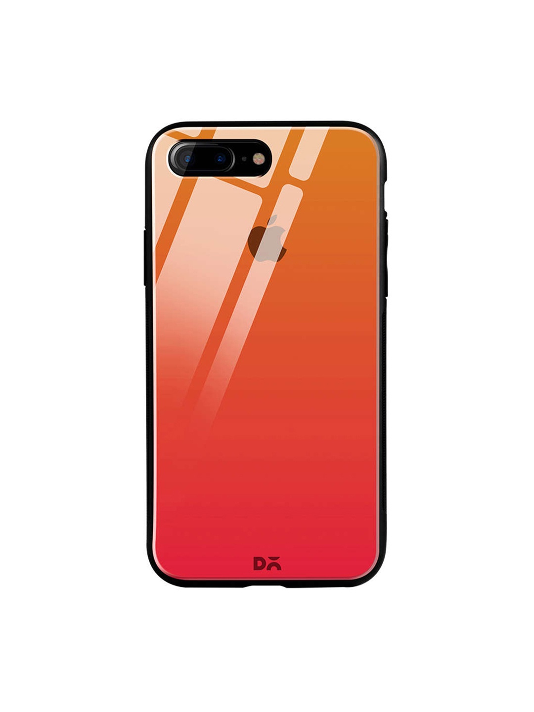 

DailyObjects Orange & Coral-Coloured iPhone 7 Plus Glass Case Cover
